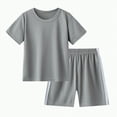 thumbnail image 4 of TOWED22 Baby Toddler Boy Clothes Summer Outfits 6 12 18 24 Months Patchwork Short Sleeve T Shirt & Shorts Sets(Grey,10-11 Years), 4 of 4