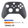 thumbnail image 2 of eXtremeRate Replacement Shell Black Silver Carbon Fiber Front Housing Cover for Xbox Core Controller, 2 of 8