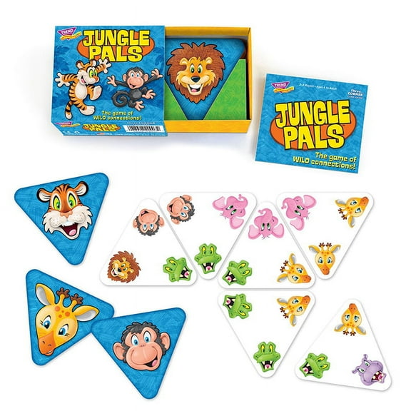 Jungle Pals Three Corner Card Game | Bundle of 2 Each