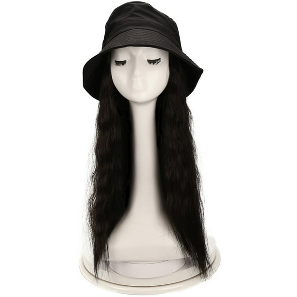 DOPI Human Hair Wigs For Women Black Color Natural Lace Hair Fisherman