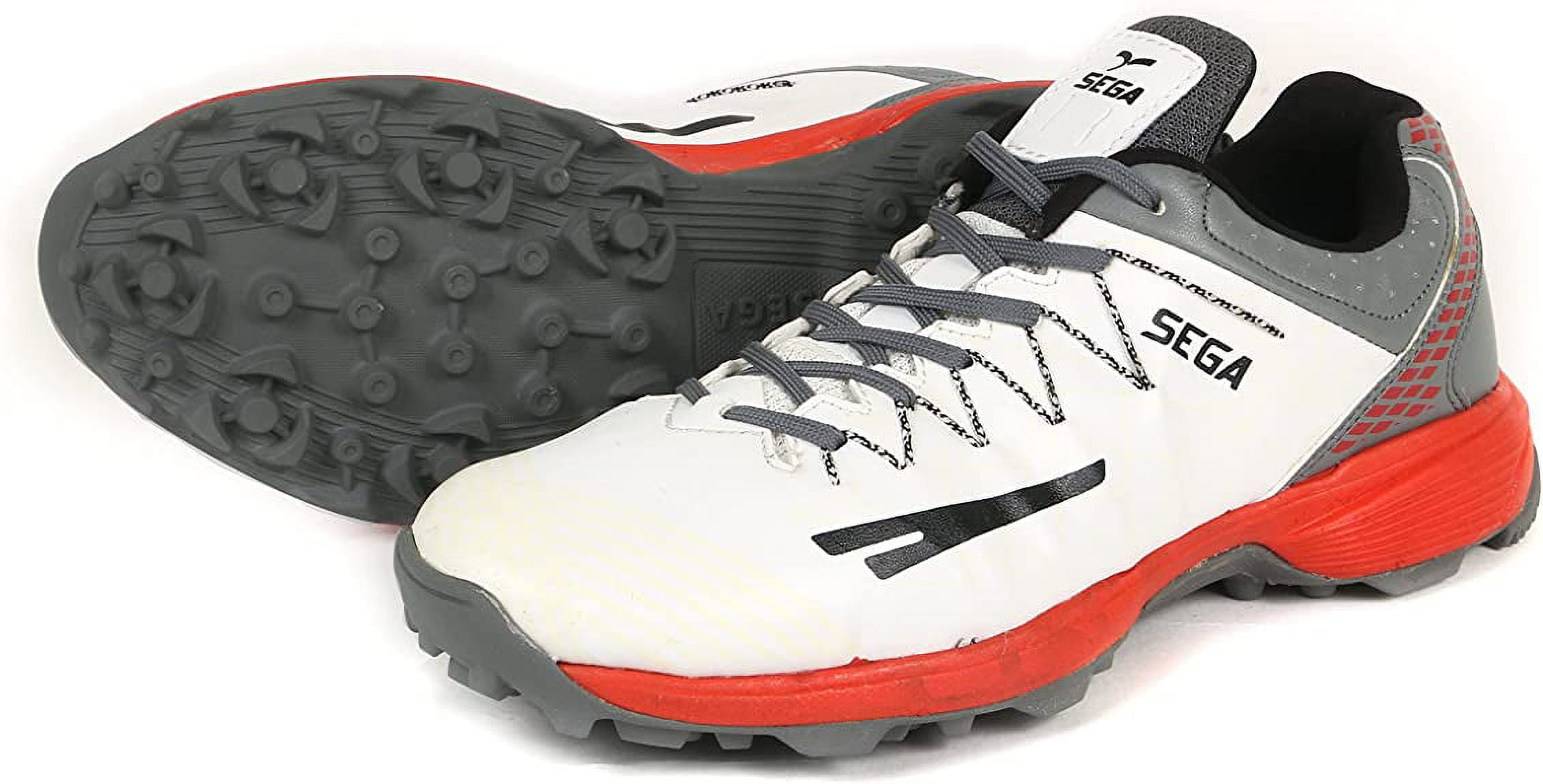 KD Willmax Sega Cricket Rubber Spike Shoes Rubber Sole for Field