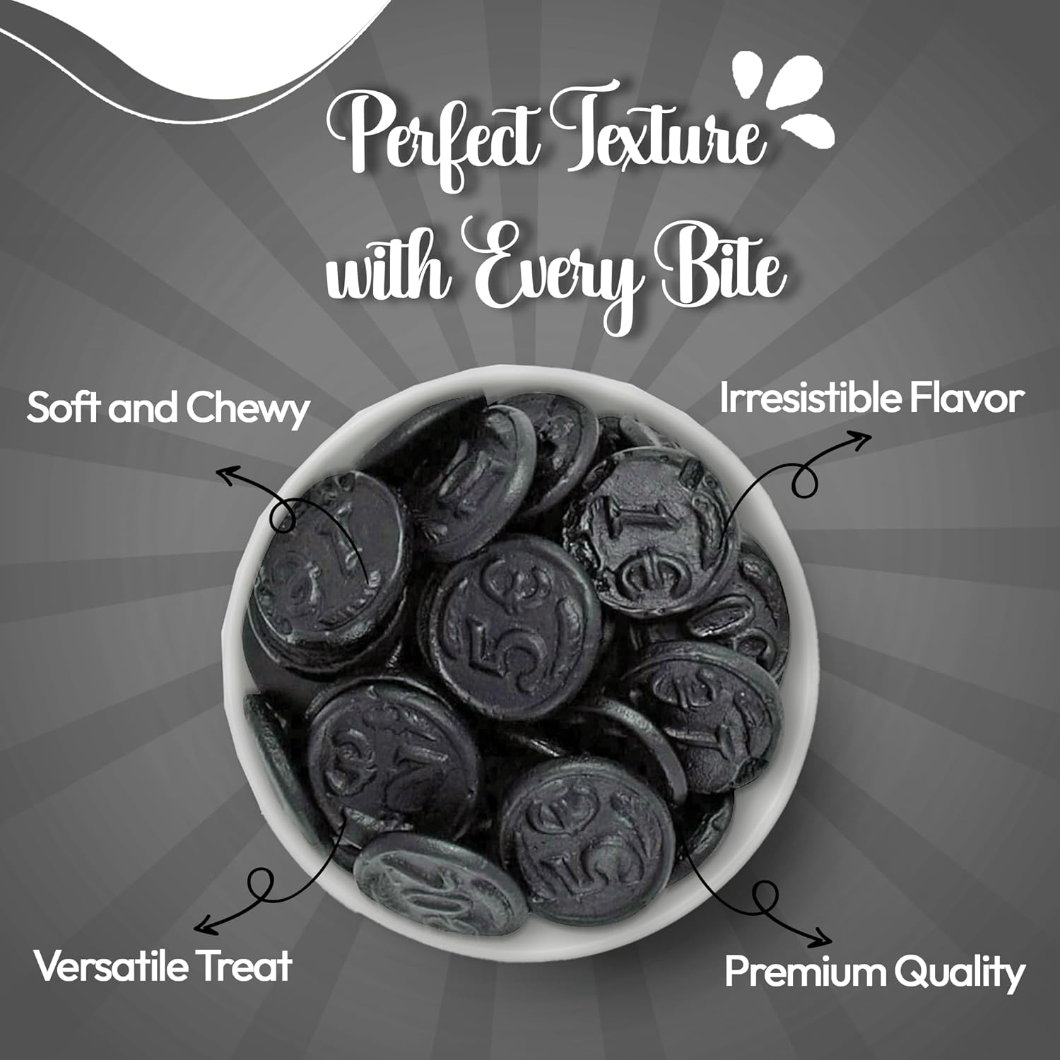 Licorice Candy - 8 Ounce Salted Licorice Coins - Chocolate Licorice ...