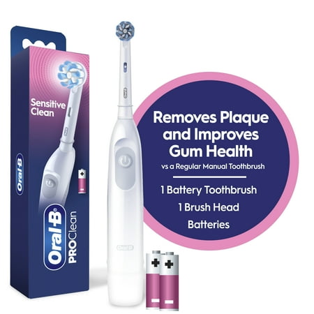 Oral-B Pro 100 Gum Care, Battery Powered Toothbrush, White