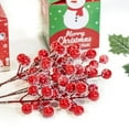 thumbnail image 6 of Artificial Holly Berry Picks 1 Piece 8.5 Inch Frosted Red Berry StemsforChristmas Tree Filler DIY Winter Wreath and Holiday Home Decor, 6 of 7