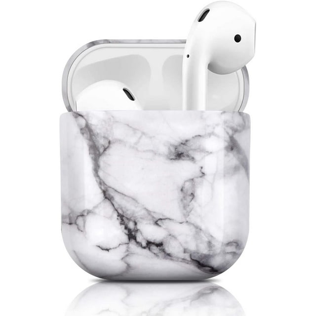 Compatible with Airpods Case, Ultra Thin Marble Airpod Case Full Protection Case Marble Pattern Airpods Case Portable Case for AirPods 2 Case Earpods Earbud Charging Case