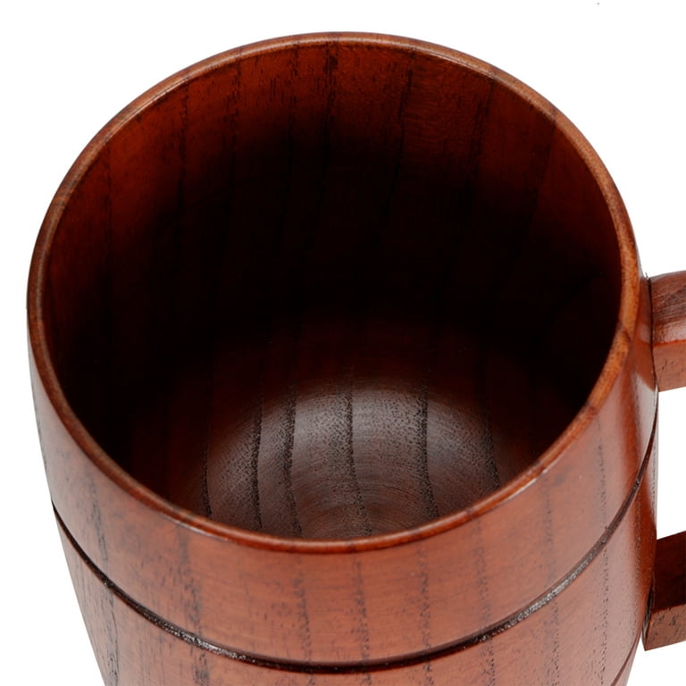 CNMF Wooden Beer Mug With Handle Water Wine Tea Coffee Drink Cups  Dinnerware Kitchen Supply,Drinking Cup,Cups 