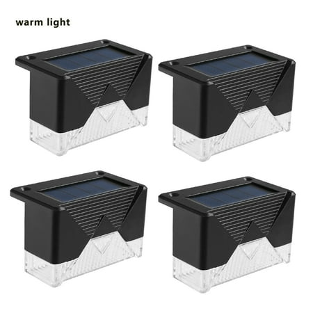 

Rinhoo 4pcs Stair Garden Light 5W LED Solar Power Induction Yard Art Light IP65 Waterproof Decoration Lamp Warm Light