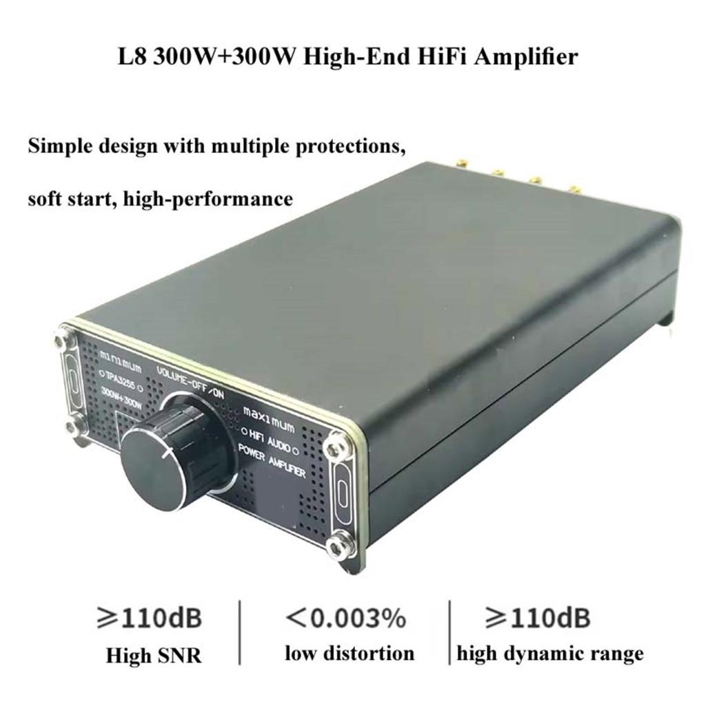 Portable 300W+300W TPA3255 Powerful Stereo Sound Power Amplifier HiFi
