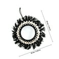 thumbnail image 4 of OUNONA Elegant Black Macrame Wall Hanging Mirror for Home Decor with HighDefinition Reflection and Creative Design, Synthesis Material, 4 of 6
