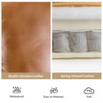 thumbnail image 3 of Tina's Home Upholstered Genuine Leather Recliner Chair with Solid Wood Legs, Camel, 3 of 8