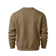 thumbnail image 3 of Mfakffe Men Solid Crewneck Pullover Tops Loose Fit Long Sleeve Sweatshirts Soft Fleece Casual Layering Apparel for Fall Winter Daily Outdoor Wear, 3 of 3