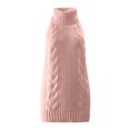 thumbnail image 1 of KHONTS , Chandail d'Anime pour Femme, Robe Tricotée à Col Roulé Japonaise, Chandail Sans Dos, Gilet Sans Manches Rose TG, 1 of 4