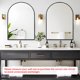 thumbnail image 2 of Espejo de arco para baño de 30 x 40 pulgadas, espejo de pared arqueado negro para fregadero con marco de metal ancho para recámara, sala de estar, cambiador, decoración de, 2 of 12