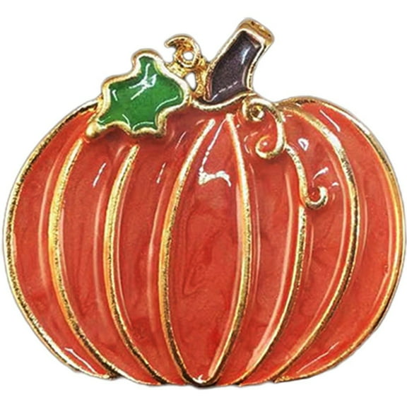 Halloween Pumpkin Brooch Pin Delicate Pumpkin Lapel Pin Elegant Breastpin Brooch Pin Badge for Thanksgiving Fall Autumn Halloween Decoration