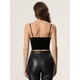thumbnail image 4 of Top corto con lentejuelas para mujer con tirantes finos y escote en V profundo Oro S, 4 of 5