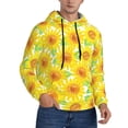 thumbnail image 2 of Rateoe Sunflowers2 Pattern Mens Hoodie, Pullover Hooded Sweatshirt, Kangaroo Pocket Hoodie Ideal for Daily Wear, Travel and Home-XX-Large, 2 of 7
