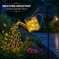 thumbnail image 3 of Rirool Solar Watering Can Light, Warm White Cascading Fairy Lights with 23.6 in Fairy Silhouette Garden Stake, Weather-Resistant Metal Outdoor Decor for Patio, Yard, Pathway and Lawn, 3 of 8