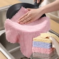 thumbnail image 1 of TIMIFIS Kitchen Rags Double Sided Composite Fleece Cleaning Towel Wipes Dishcloth Kitchen Towel Cleaning Cloth Household Thickened Wipes 4Pcs Kitchen Gadgets, 1 of 8