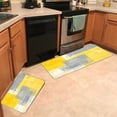 thumbnail image 5 of Yellow Kitchen Mat Non Skid Washable Kitchen Rug Runner Grey and Yellow Abstract Art Painting Kitchen Sink Rug 2 Piece Floor Mats for Home Kitchen 18"X48"+18"X30", 5 of 5