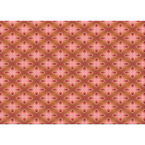 Ahgly Company Indoor Rectangle Patterned Coral Orange Area Rugs, 8' x 12'