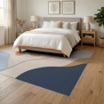 thumbnail image 3 of ODIKA 6'x9' Washable Area Rug Non-Slip, Easy Care, Pastel Multicolor Abstract Flow Design Modern Curved Shapes with Retro Vibes for Family Room, Living Room, Master Bedroom, 3 of 7