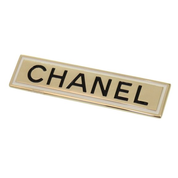 Pre-Owned Chanel Plate Gold Brooch 1550 CHANEL (Good)