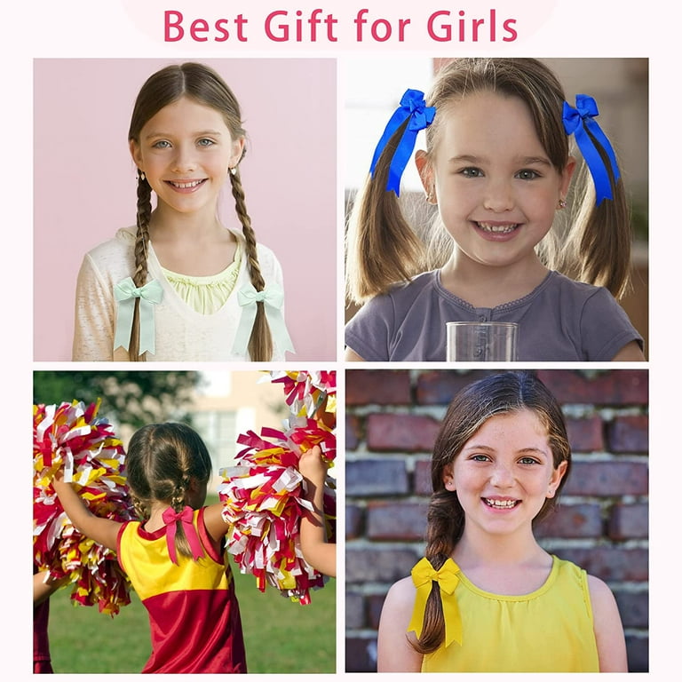 Sports Team Cheer Bow Pony Tail Ribbons, Navy and Orange Hair Bow, Baseball  Pony Tail Ribbons, Cheer Ponytails, Dance Hair Ties, Ribbon Tail