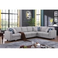 thumbnail image 2 of Fabric Linen Reversible Modular Modern Style Sectional Sofa-Light Gray, 2 of 9