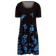 thumbnail image 4 of Mini vestido de manga corta cómodo suelto con estampado de cuello redondo de verano para mujer a la moda Fridja  qw2607, 4 of 5