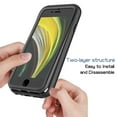 thumbnail image 4 of iPhone 7 / 8 / SE 2020 / SE 2022 Case Built-in Screen Protector Clear Rugged 360 Full Body Protective Shockproof Hard Back Soft TPU Defender Dual Layer Heavy Duty Bumper Anti-Scratch Case, Red, 4 of 6