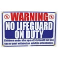 thumbnail image 1 of Rainbow R230500 Panneau « No Lifeguard On Duty » 18 x 12 Po, 1 of 1