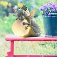 thumbnail image 3 of Statue de Jardin Extérieure Jardin Dragon Statue Méditée Collection Ornement en Résine, 3 of 5