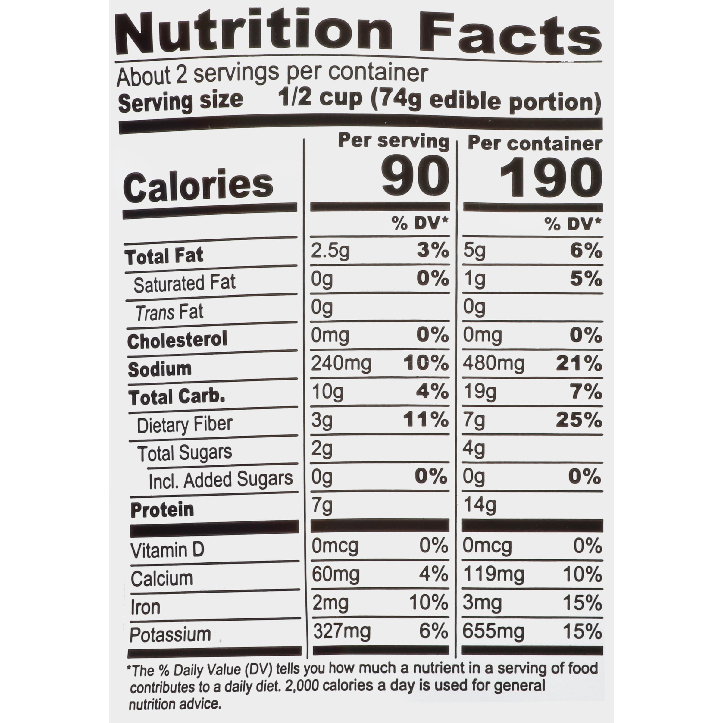 Edamame With Sea Salt Nutrition