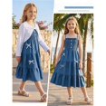 thumbnail image 6 of LNMQLPDBS Dresses Sets for Girls Halter Ruffle Flowy Dress & Layered Ruffle Long Sleeve Sun Protection Coat 2pcs Outfits Trendy Summer Clothes Set for Going Out and Family Photo, 6 of 9