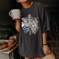 thumbnail image 2 of Camiseta de mujer Camisetas de esqueleto Camiseta de manga corta divertida Camiseta estampada Tops Blusa Regalo para mujer Fridja  zx2208, 2 of 6