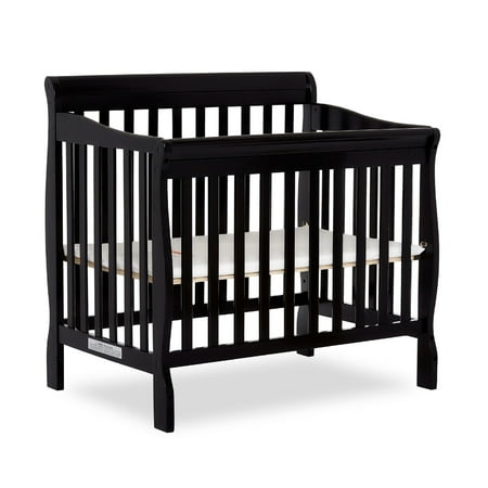 UPC: 0832631008793 | Dream On Me Aden 4-in-1 Convertible Mini Crib In Black Greenguard Gold Certified