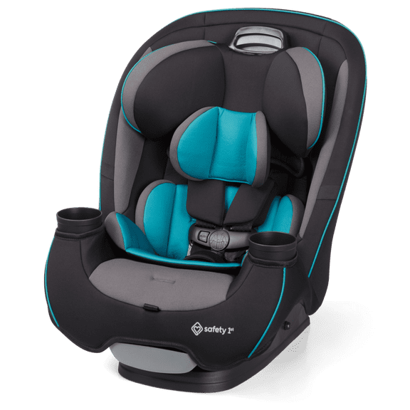 Safety 1st Grow and Go All-in-One Slim Convertible Car Seat Rear Facing, (5-40 lbs), Forward Facing (30–65 lbs), High Back Booster Seat (40-100 lbs.), Green Gables