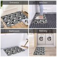 thumbnail image 4 of Salouo Ying Yang Checkered Pattern Outdoor Indoor Sturdy Doormats 16’’×24’’, Anti Fatigue Soft Flannel Thick Door Mat,Non-Slip Rectangle Rug Cushion, 4 of 7