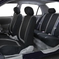thumbnail image 3 of Juego de fundas para asientos de coche, conjunto completo de tela, buen ajuste para coches, camiones, vehículos（No incluye asientos）Juego de 4 piezas Rosa + negro, 3 of 4