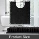 thumbnail image 3 of Alfombrilla de baño Yimobra Luxury Shaggy, color negro, 3 of 7