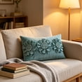 thumbnail image 2 of Textured Floral Throw Pillow, Handmade Petal Flower Cushion With Coastal Style Design, Decorative Accent Pillow For Sofa Bedroom Farmhouse Home Decor, pillows, 2 of 5