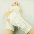 thumbnail image 1 of Guantes de invierno abiertos para mujer, cálidos, de medio dedo, de lana, con boca plana, 1 of 6