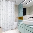 thumbnail image 6 of Deconovo Original Design Fabric Shower Curtain, White with Blue, 72W x 78L Inch, Waterproof Easy to Clean Bathroom Curtain, 6 of 8