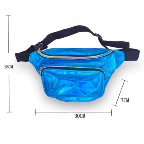 clear glitter fanny pack