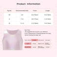 thumbnail image 7 of iixpin Big Girls Shiny Metallic Camisole Tank Tops Jazz Hip Hop Dance Costume Party Fancy Vest Tee Blue 2-6, 7 of 7