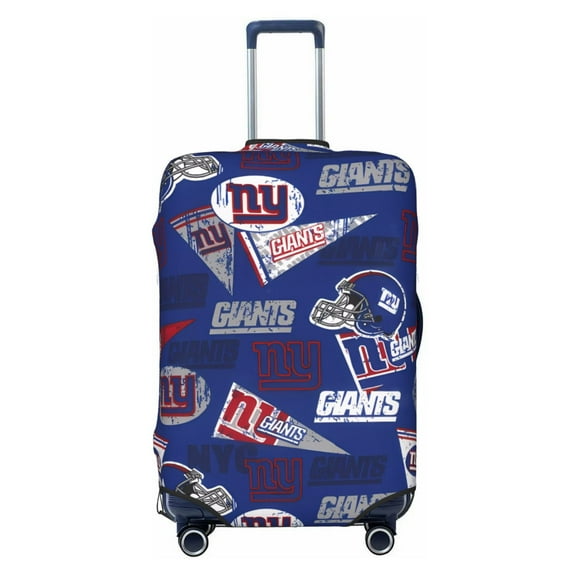 New_York 1 Travel Luggage Cover, Football Team Themed Stretch Luggage Cover, Scratch-Resistant Travel Essential, Fits 19-31 Inch Luggage, Luggage Not Included
