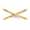 thumbnail image 3 of 14K Yellow Gold Ring Band Fashion Open Back Polished Double, Size 8, 3 of 4