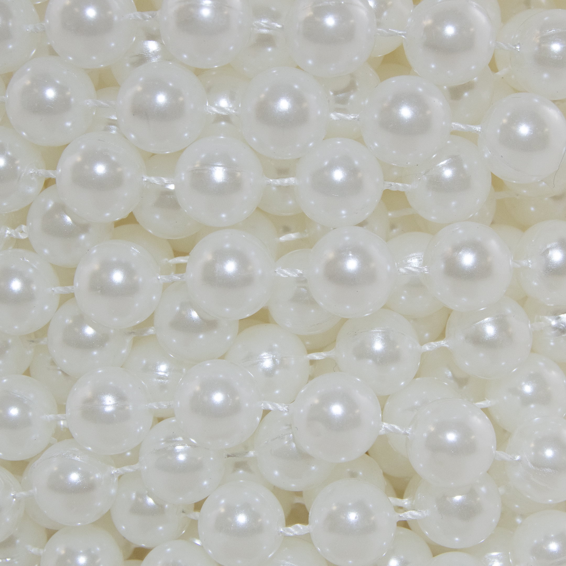 10mm Large White Pearls Faux Crystal Beads (~60 foot spool) 