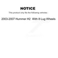 thumbnail image 2 of Transit Auto Front Rear Wheel Hub Bearings Assembly Disc Brake Rotors and Ceramic Pads Shoes Kit (10Pc) for Car 2003-2007 Hummer H2 with 8 Lug Wheels - Left Right Side (Driver Passenger) KBB-119578, 2 of 10