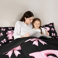 thumbnail image 5 of Castle Fairy 3-Piece Full Size Comforter Set, Monogram Initial And Bow Print, 5 of 8